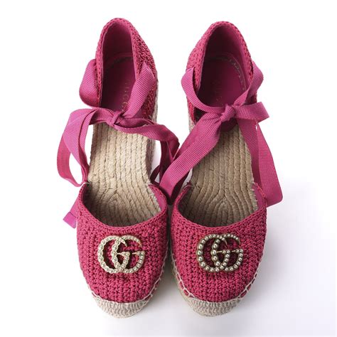 gucci esperdrilles|gucci espadrilles wedges pink.